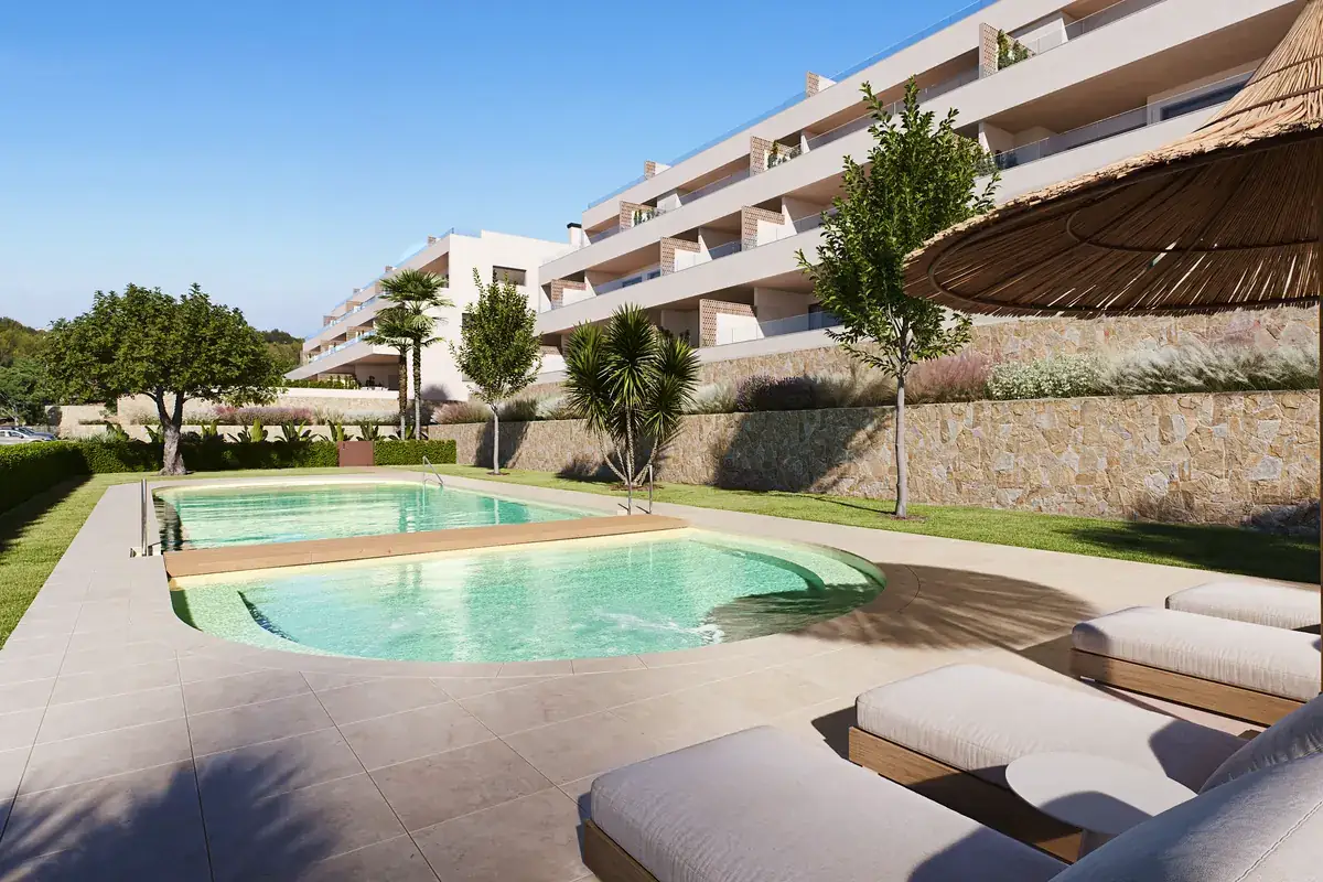 Apartament przy resortach golfowych na Costa Blanca z basenem i tarasem